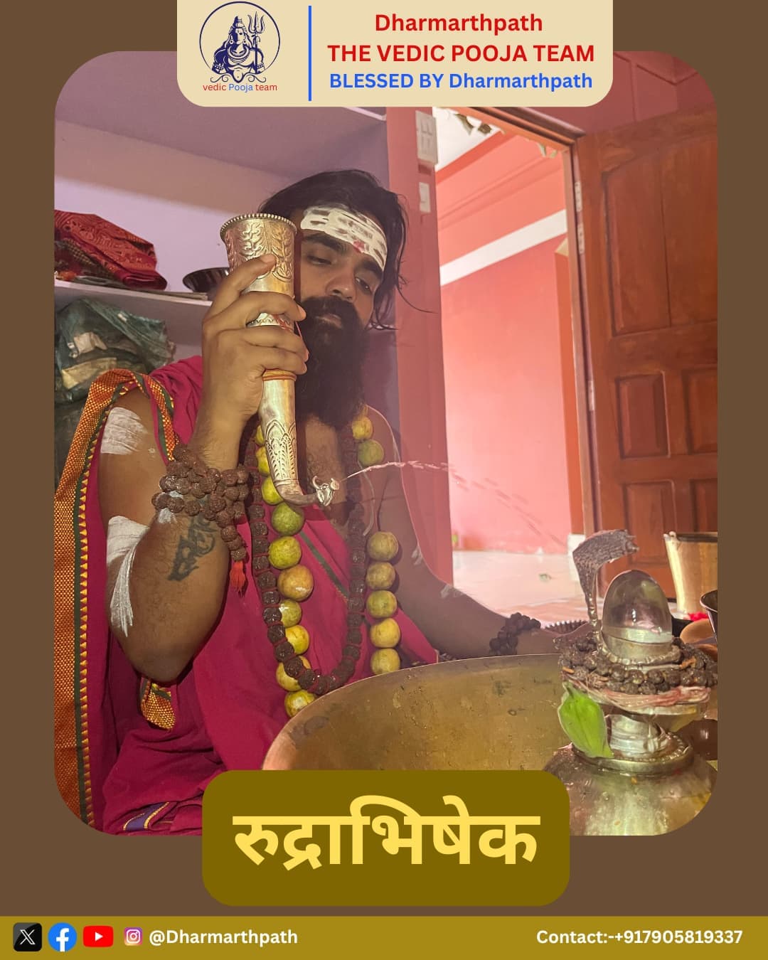 Acharya Babbu Shukla performing puja