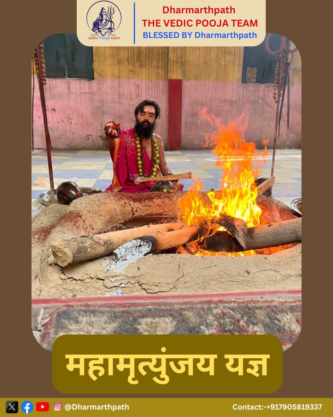 Acharya Babbu Shukla performing puja