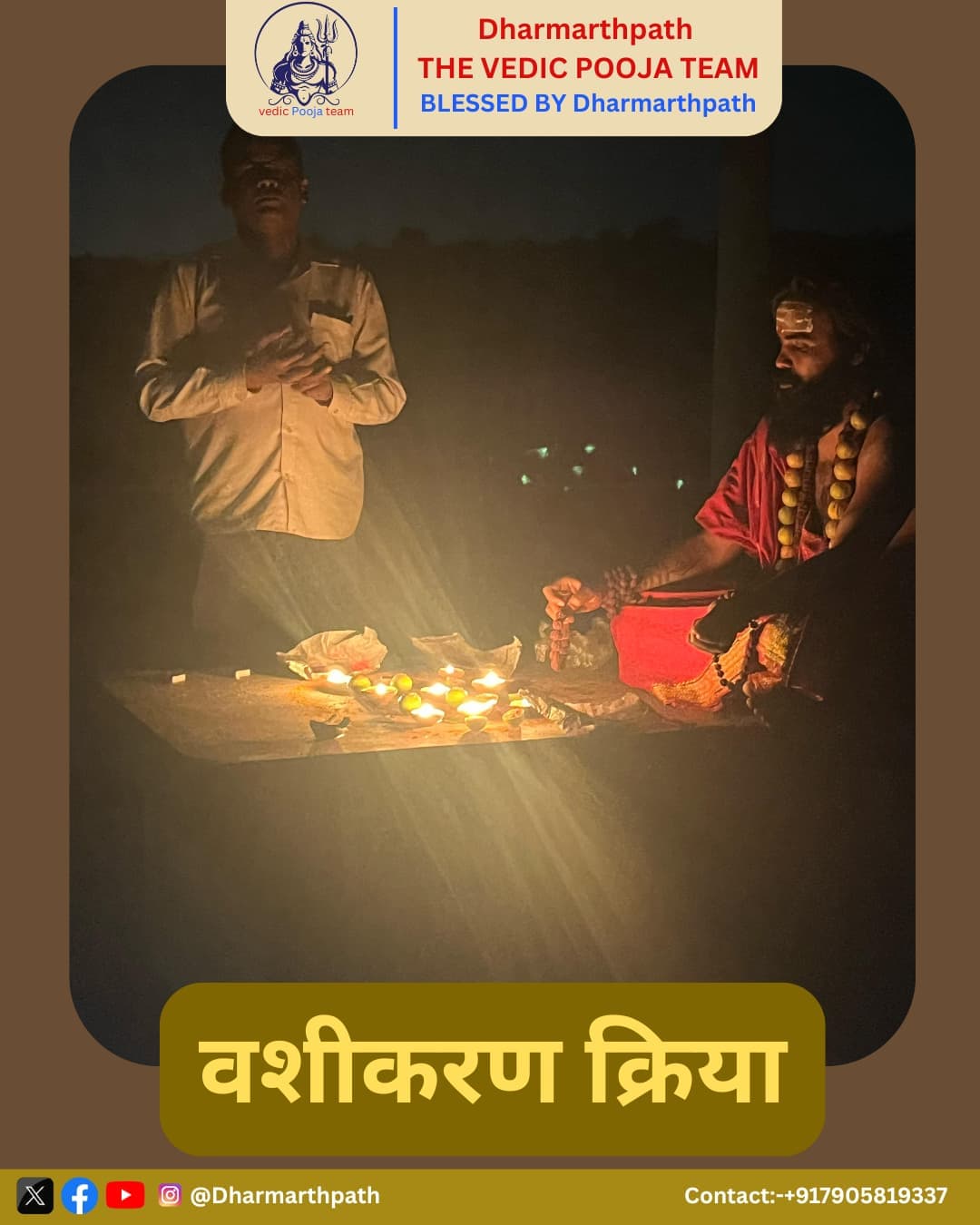 Acharya Babbu Shukla performing puja