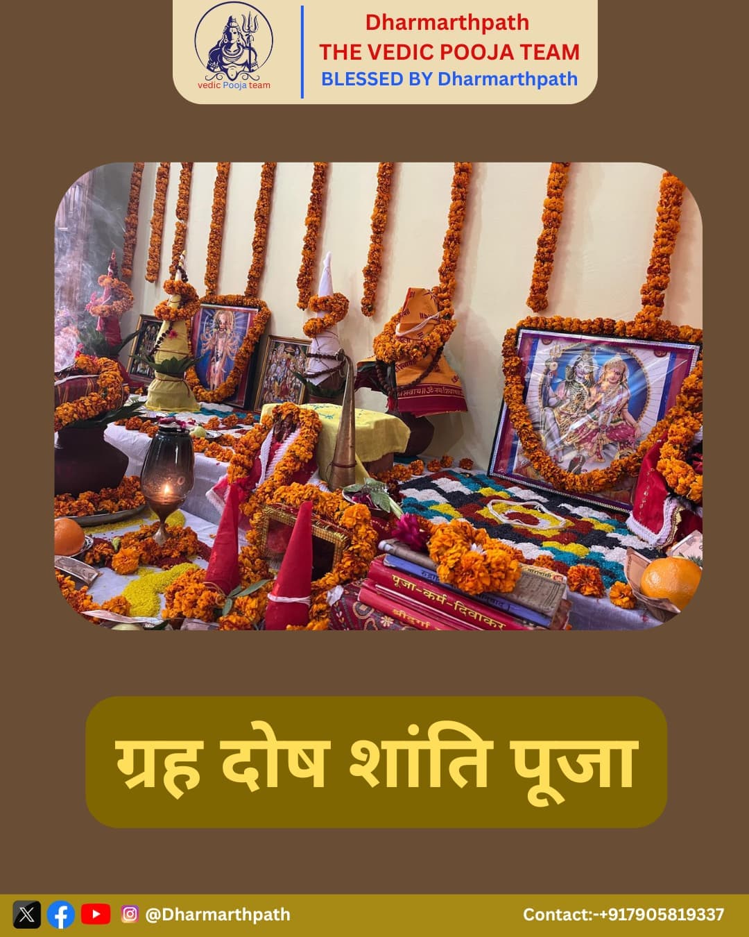 Acharya Babbu Shukla performing puja